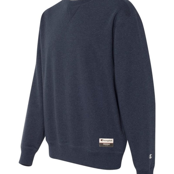 Champion Men's Sueded Fleece Sweatshirt - Navy - Picture 4 of 8